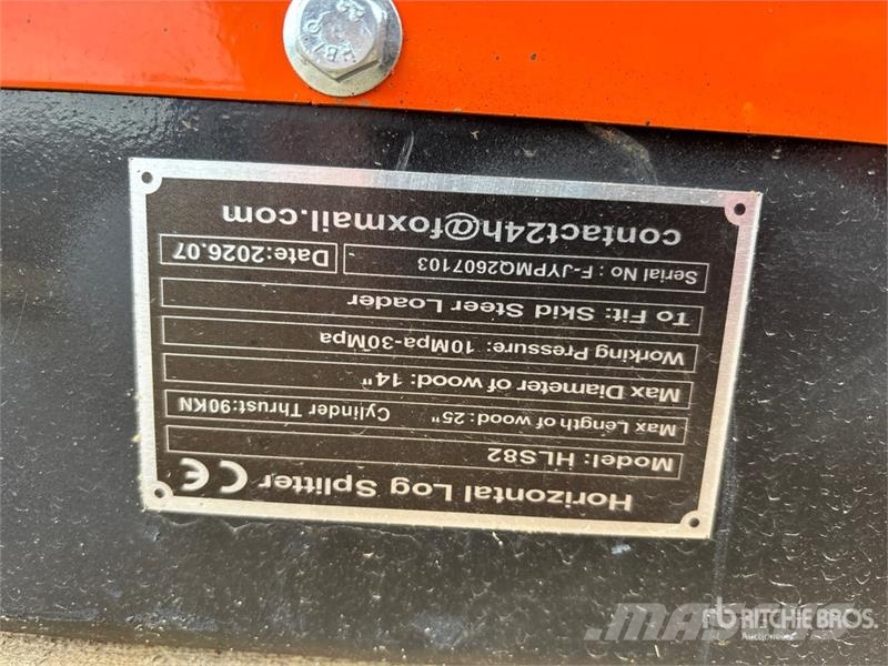 GIYI GY-HLS82 25 in Skid Steer Log Splitter (Unuse Holzspalter