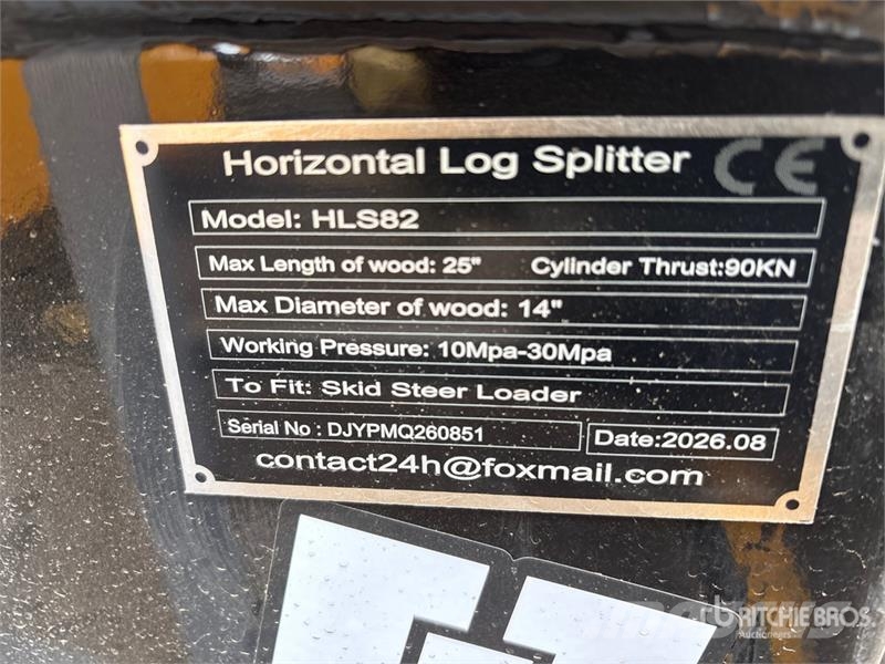 GIYI GY-HLS82 25 in Skid Steer Log Splitter (Unuse Partidoras, cortadoras y trituradoras de madera