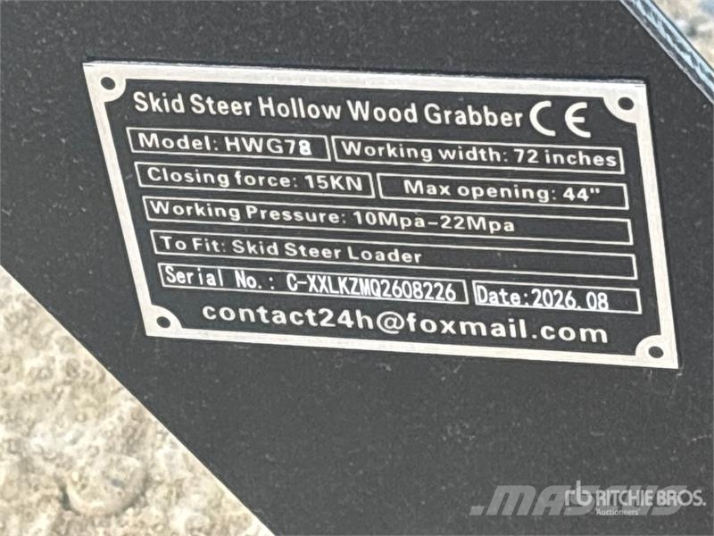 GIYI GY-HWG72 72 in Skeleton Skid Steer Grapple Bu Gripere