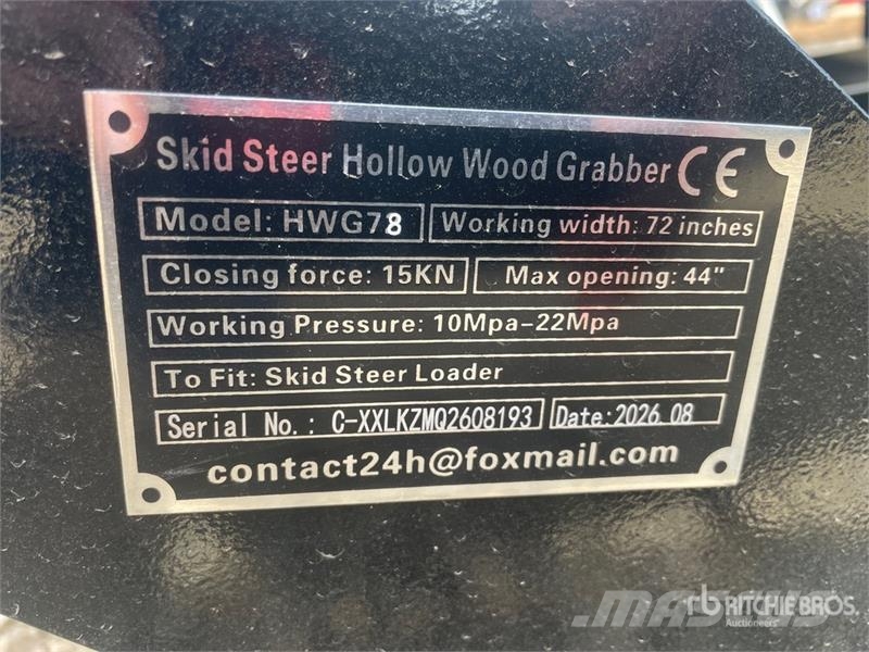 GIYI GY-HWG72 72 in Skeleton Skid Steer Grapple Bu Greifer