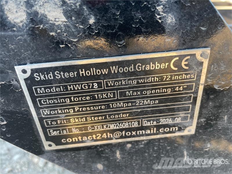 GIYI GY-HWG72 72 in Skeleton Skid Steer Grapple Bu Gripere