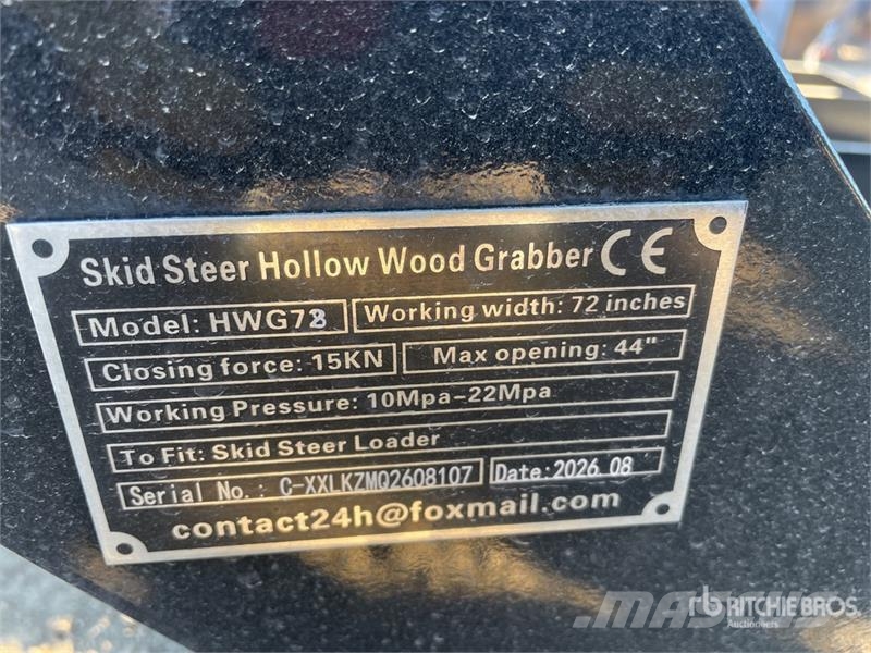 GIYI GY-HWG72 72 in Skeleton Skid Steer Grapple Bu Gripere