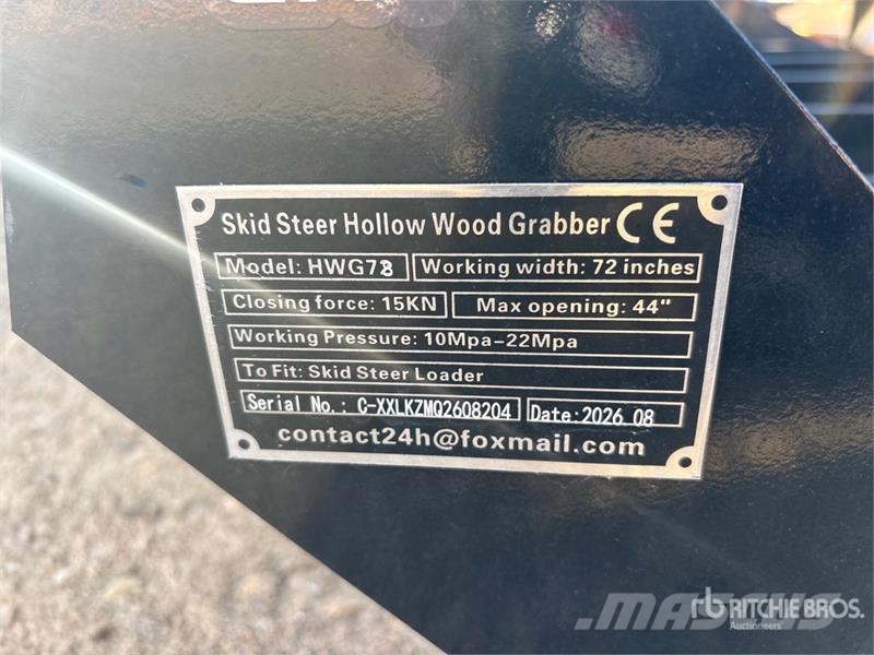  GIYI GY-HWG72 72 in Skeleton Skid Steer Grapple Bu Gripere