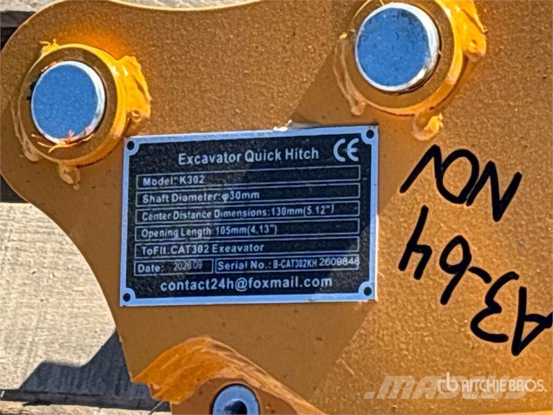  GIYI GY-K302 Excavator Coupler (Unused) موصلات سريعة