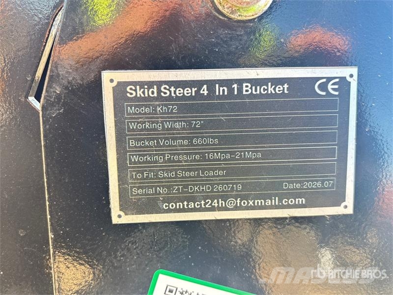  GIYI GY-KH72 72 in Multi-Purpose Skid Steer Bucket Ковші