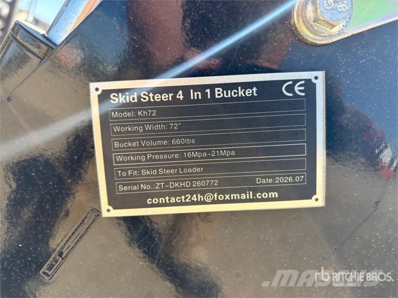  GIYI GY-KH72 72 in Multi-Purpose Skid Steer Bucket Godet