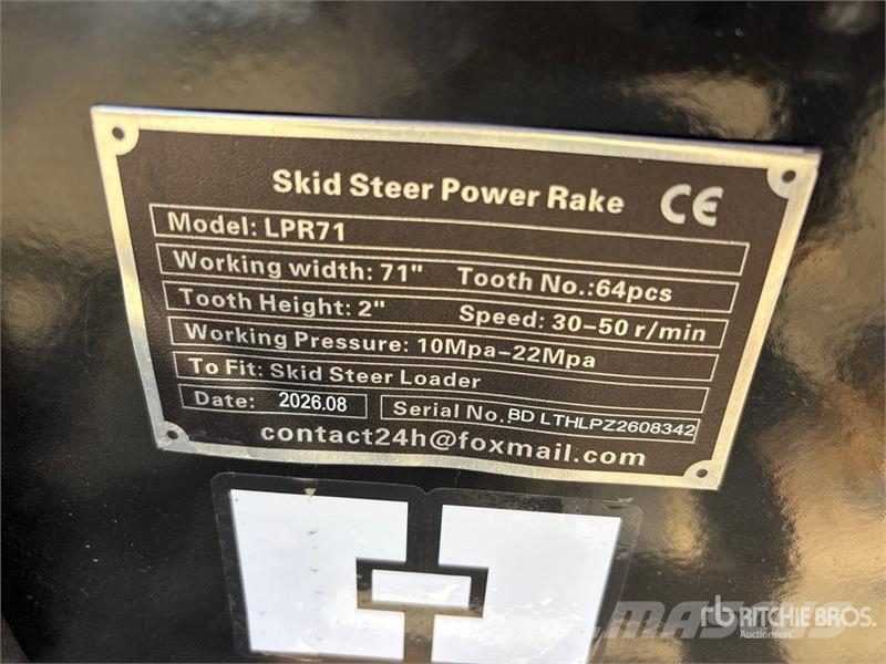  GIYI GY-LPR71 Skid Steer Power Rake (Unused) Ranghinatori