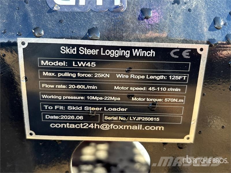  GIYI GY-LW45 Skid Steer Logging Winch (Unused) مكونات أخرى