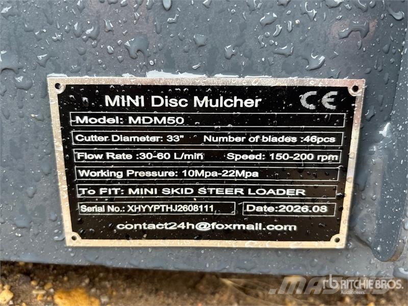 GIYI GY-MDM50 33 in Mini Mini Disc Skid Steer Mulc Forstmulcher