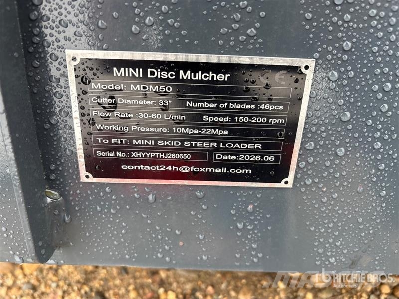 GIYI GY-MDM50 33 in Mini Disc Skid Steer Mulcher ( 松土机