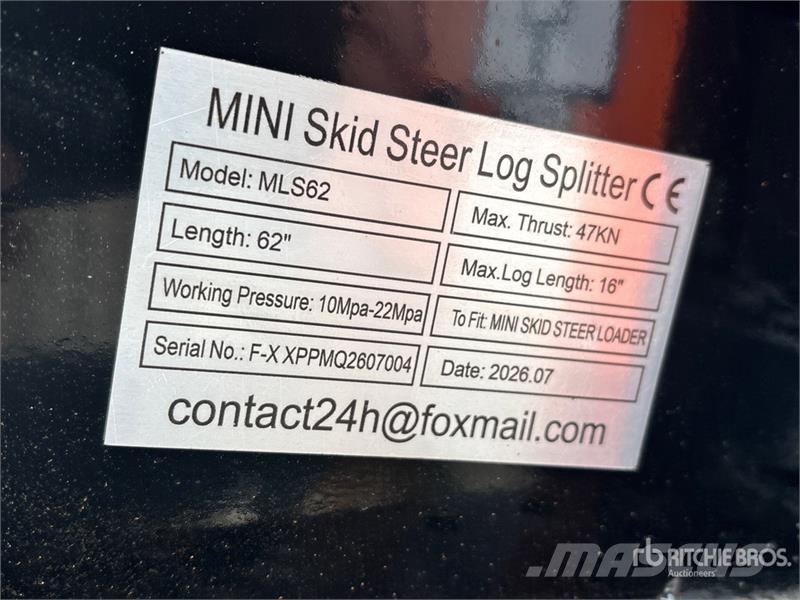 GIYI GY-MLS62 Mini Skid Steer Log Splitter (Unused Holzspalter