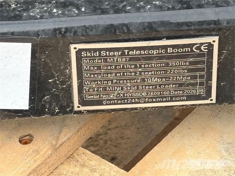 GIYI GY-MTB87 87 in Mini Skid Steer Telescopic Boo Otros componentes