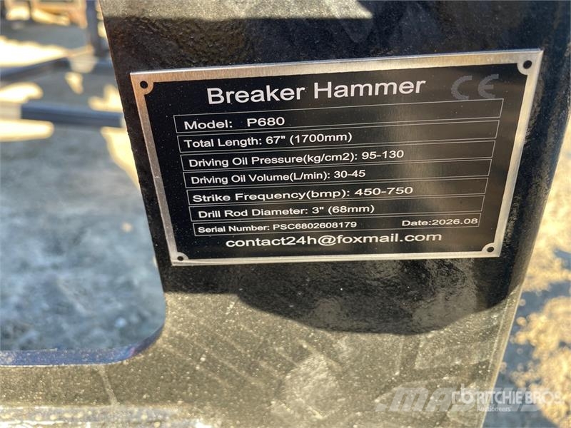 GIYI GY-P680 67 in Skid Steer Breaker (Unused) Hammer / Brecher