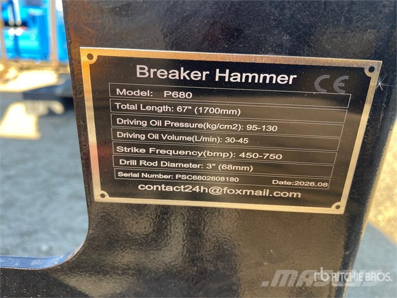 GIYI GY-P680 67 in Skid Steer Breaker (Unused) Hammer / Brecher