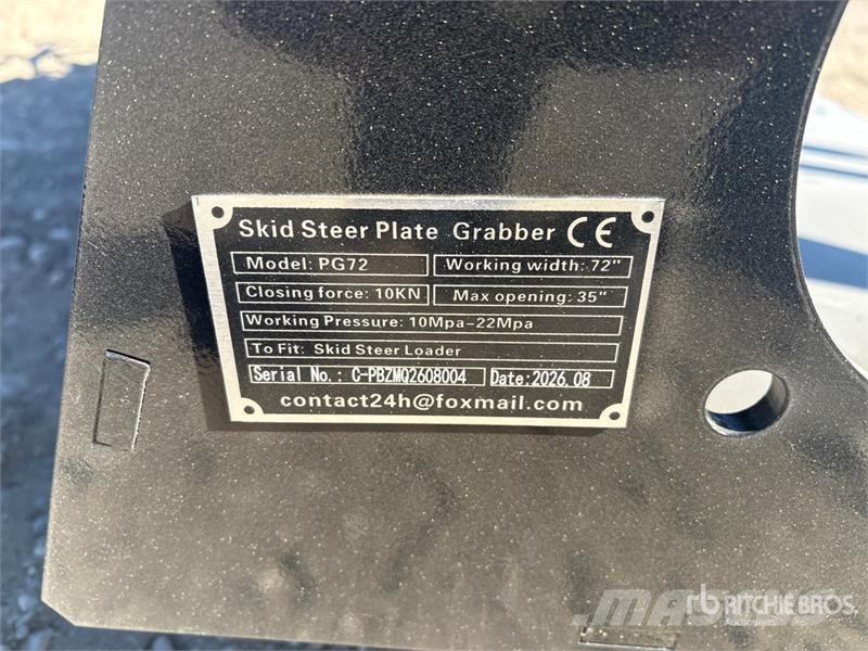 GIYI GY-PG72 72 in Skid Steer Grapple (Unused) Pinze