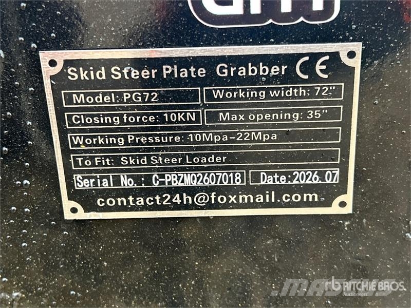 GIYI GY-PG72 72 in Skid Steer Grapple (Unused) Gribere
