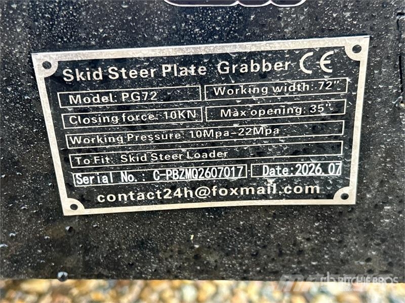 GIYI GY-PG72 72 in Skid Steer Grapple (Unused) Gribere