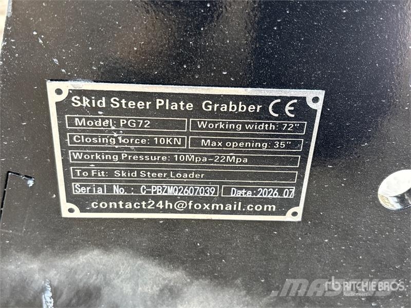 GIYI GY-PG72 72 in Skid Steer Grapple (Unused) Greifer