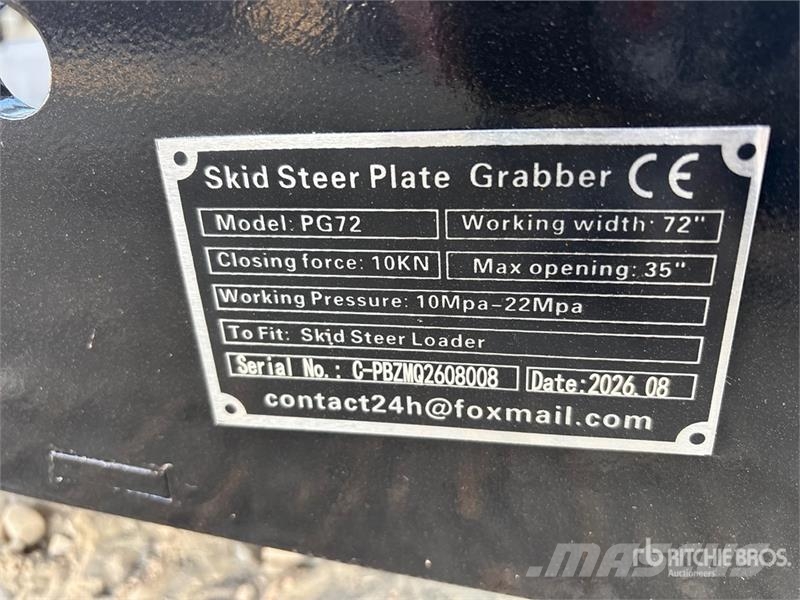 GIYI GY-PG72 72 in Skid Steer Grapple (Unused) Gripere