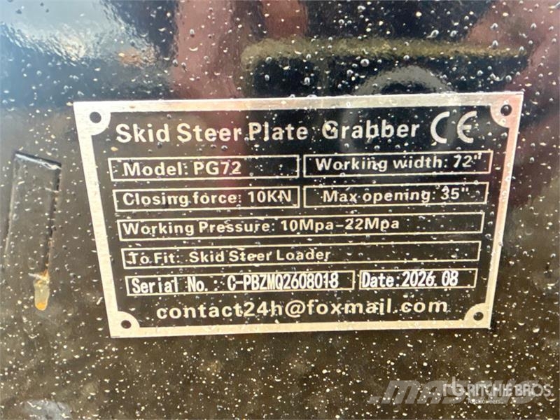 GIYI GY-PG72 72 in Skid Steer Grapple (Unused) Gribere