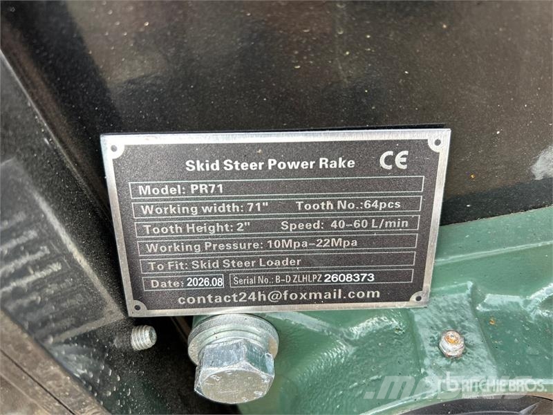 GIYI GY-PR71 71 in Skid Steer Power Rake (Unused) Schudders