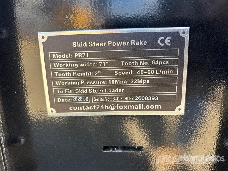 GIYI GY-PR71 71 in Skid Steer Power Rake (Unused) Ranghinatori