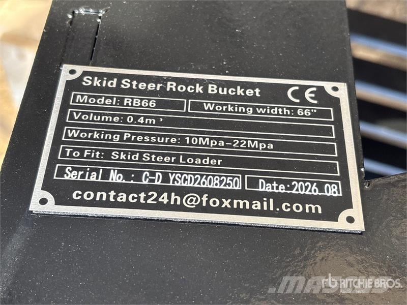 GIYI GY-RB66N 66 in Q/C Rock Bucket Without Teeth Kanalak