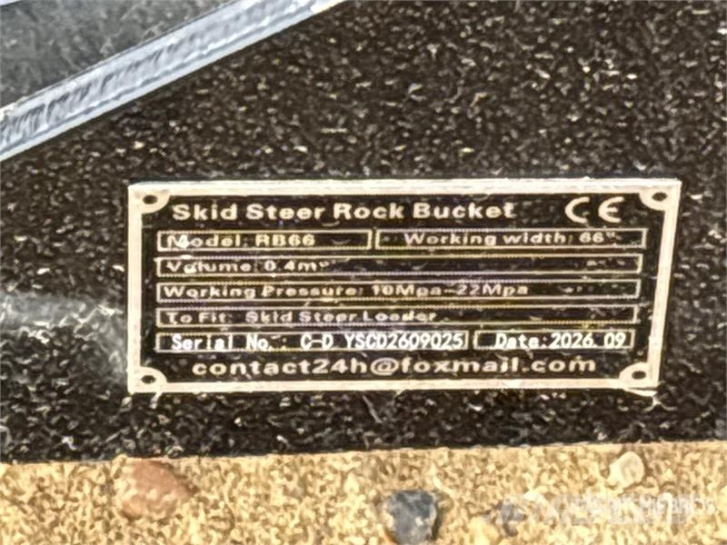  GIYI GY-RB66N 66 in Rock Skid Steer Bucket (Unused Łyżki do ładowarek