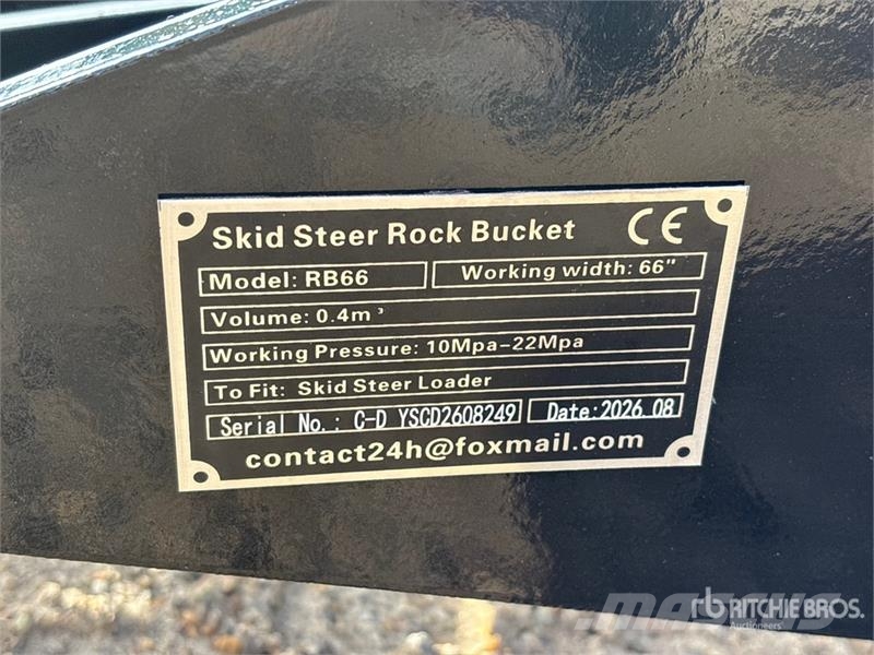  GIYI GY-RB66N 66 in Rock Bucket Without Teeth Skid دلاء