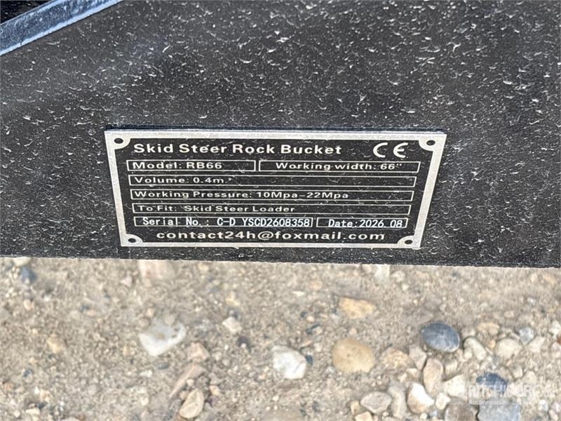  GIYI GY-RB66N 66 in Rock Skid Steer Bucket (Unused Łyżki do ładowarek