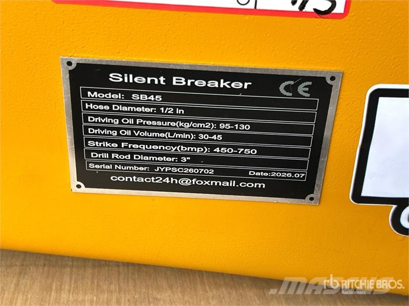 GIYI GY-SB45 Silent Hydraulic Breaker (Unused) Čekići