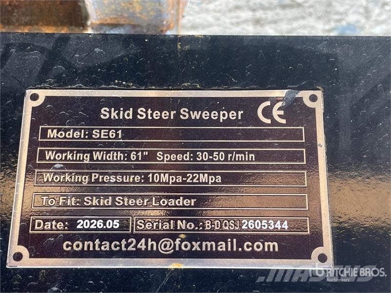 GIYI GY-SE61 61 in Skid Steer Broom (Unused) Süpürgeler