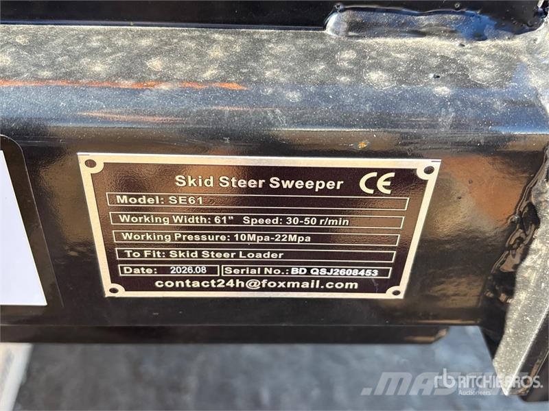  GIYI GY-SE61 61 in Skid Steer Broom (Unused) Brushes