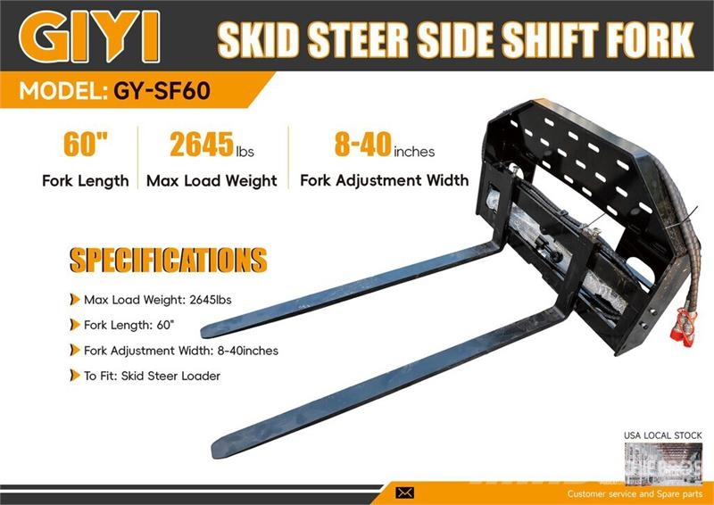 GIYI GY-SF60 59 in Skid Steer Forks (Unused) Građevinarske viljuške