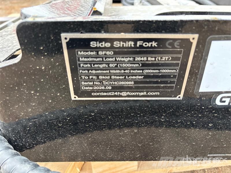 GIYI GY-SF60 59 in Skid Steer Forks (Unused) 叉