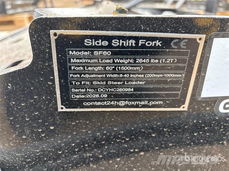  GIYI GY-SF60 59 in Skid Steer Forks (Unused) 叉