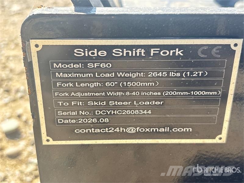  GIYI GY-SF60 60 in Skid Steer Forks (Unused) Garfos
