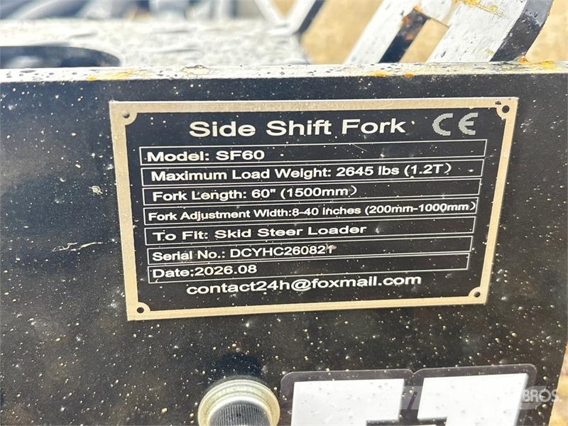 GIYI GY-SF60 60 in Skid Steer Forks (Unused) Vidlica