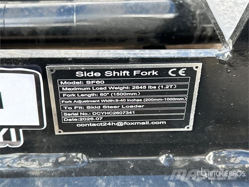 GIYI GY-SF60 60 in Skid Steer Forks (Unused) Vidlica