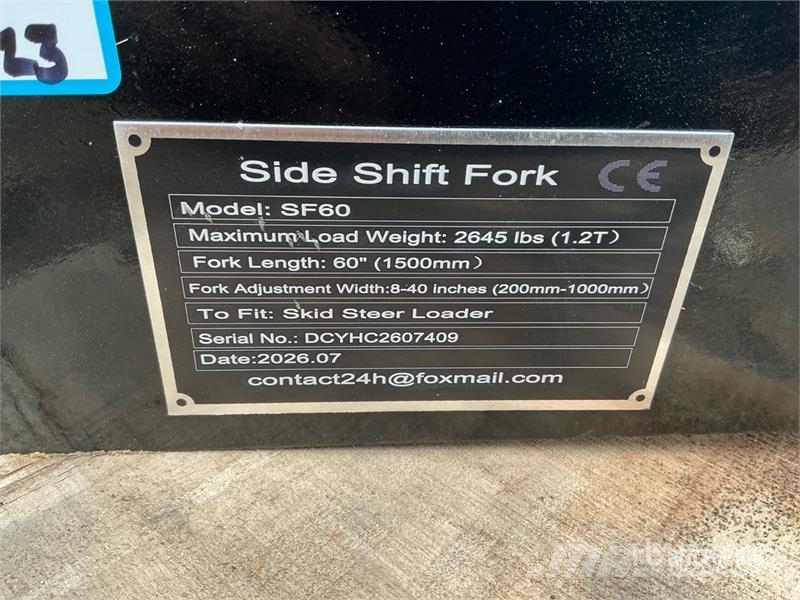  GIYI GY-SF60 60 in Skid Steer Forks (Unused) Δικράνες