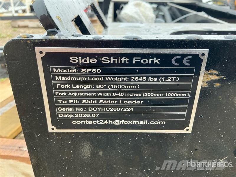  GIYI GY-SF60 60 in Skid Steer Forks (Unused) Δικράνες