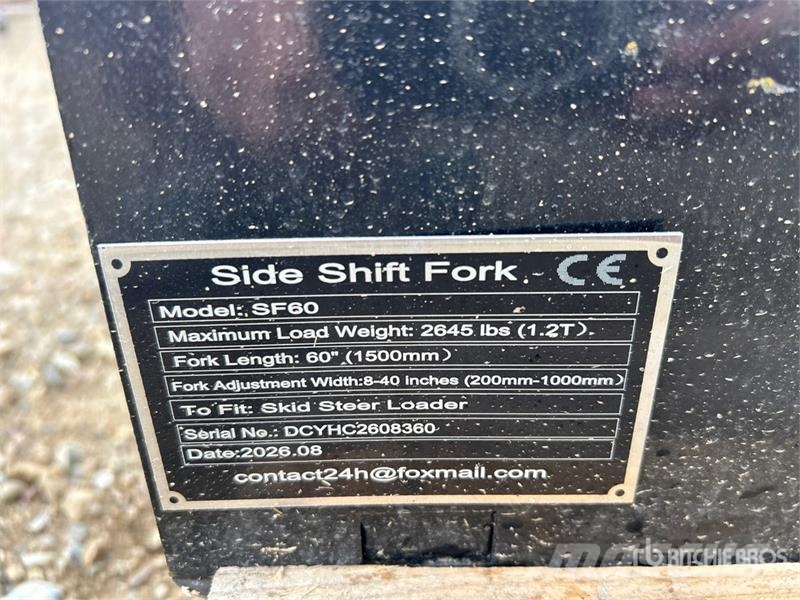 GIYI GY-SF60 60 in Skid Steer Forks (Unused) Vidlica