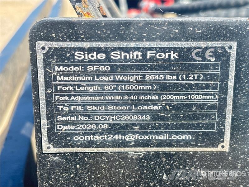 GIYI GY-SF60 60 in Skid Steer Forks (Unused) Вили