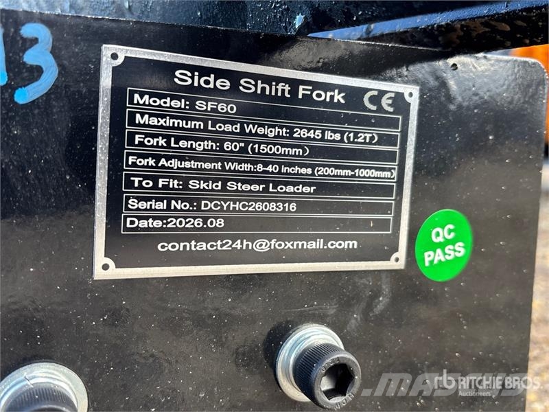 GIYI GY-SF60 60 in Skid Steer Forks (Unused) Forche