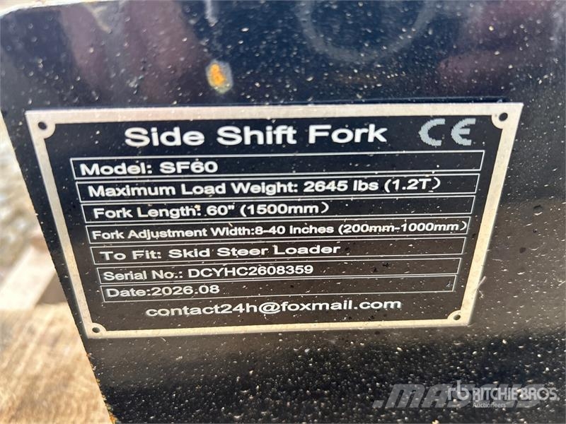 GIYI GY-SF60 60 in Skid Steer Forks (Unused) Vidlica