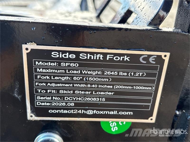 GIYI GY-SF60 60 in Skid Steer Forks (Unused) Forche