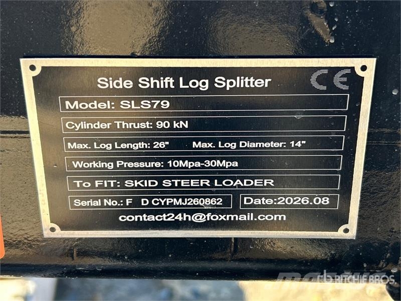 GIYI GY-SLS79 25 in Skid Steer Log Splitter (Unuse Štípačky a řezačky dřeva