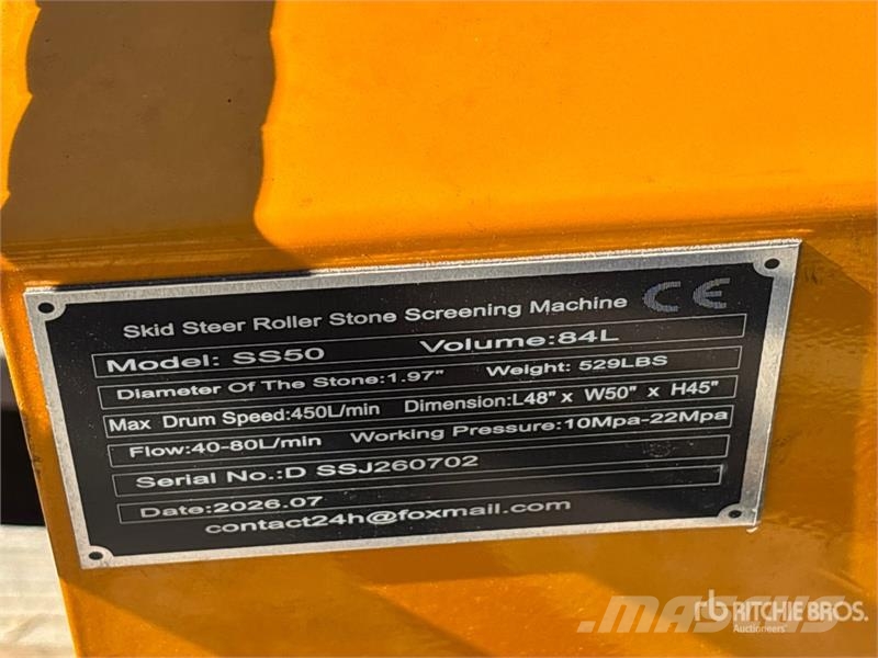 GIYI GY-SS50 Stone Screener (Unused) Andre komponenter