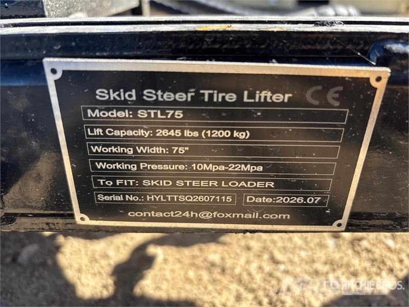  GIYI GY-STL75 75 in Skid Steer Tire Lifter (Unused Drugi deli