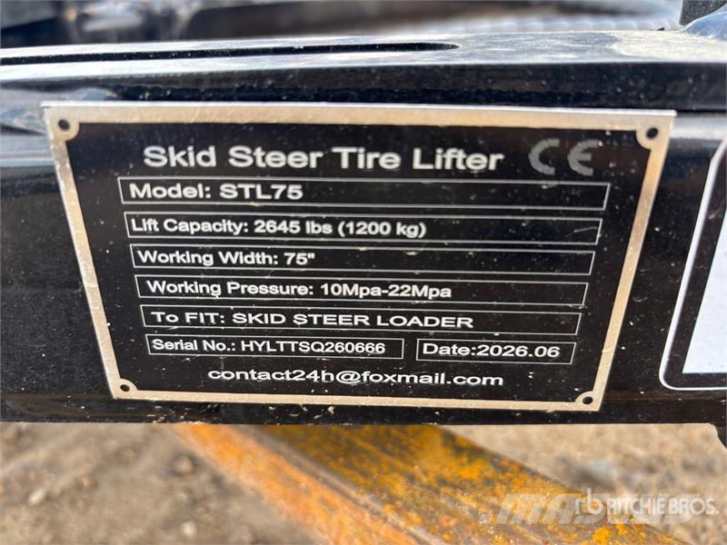  GIYI GY-STL75 75 in Skid Steer Tire Lifter (Unused Drugi deli